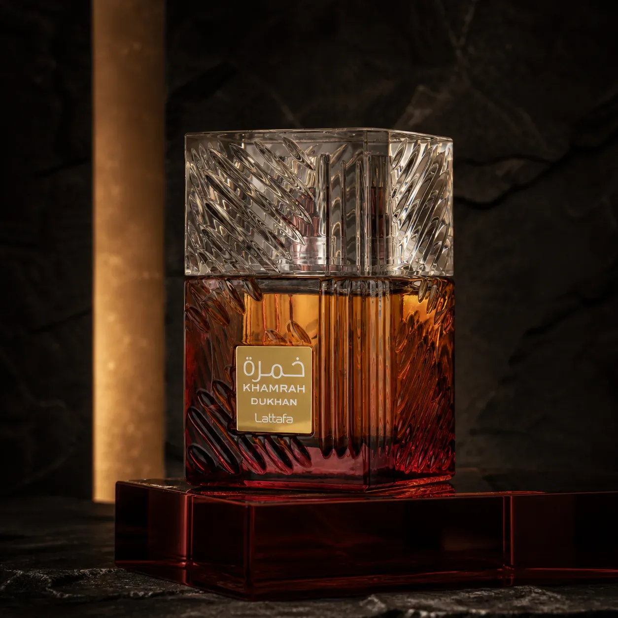 Lattafa Khamrah Dukhan bottle