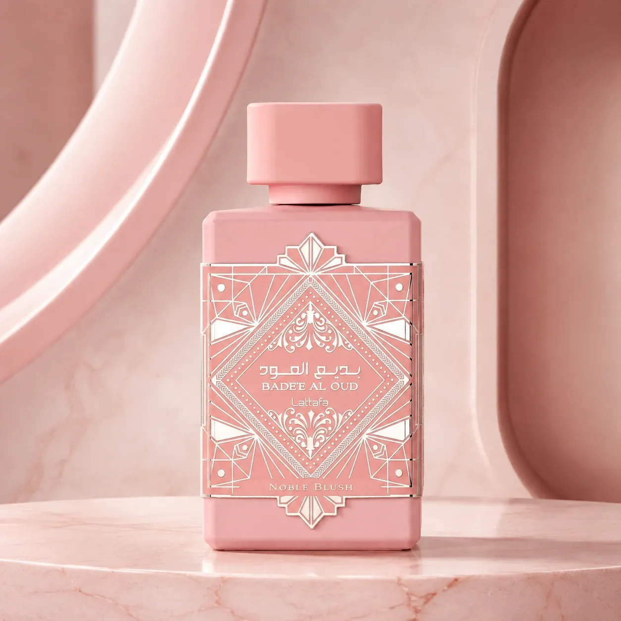 Lattafa Badee Al Oud Noble Blush perfume bottle