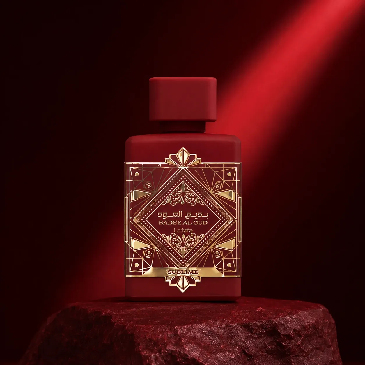 Lattafa Badee Al Oud Sublime perfume bottle