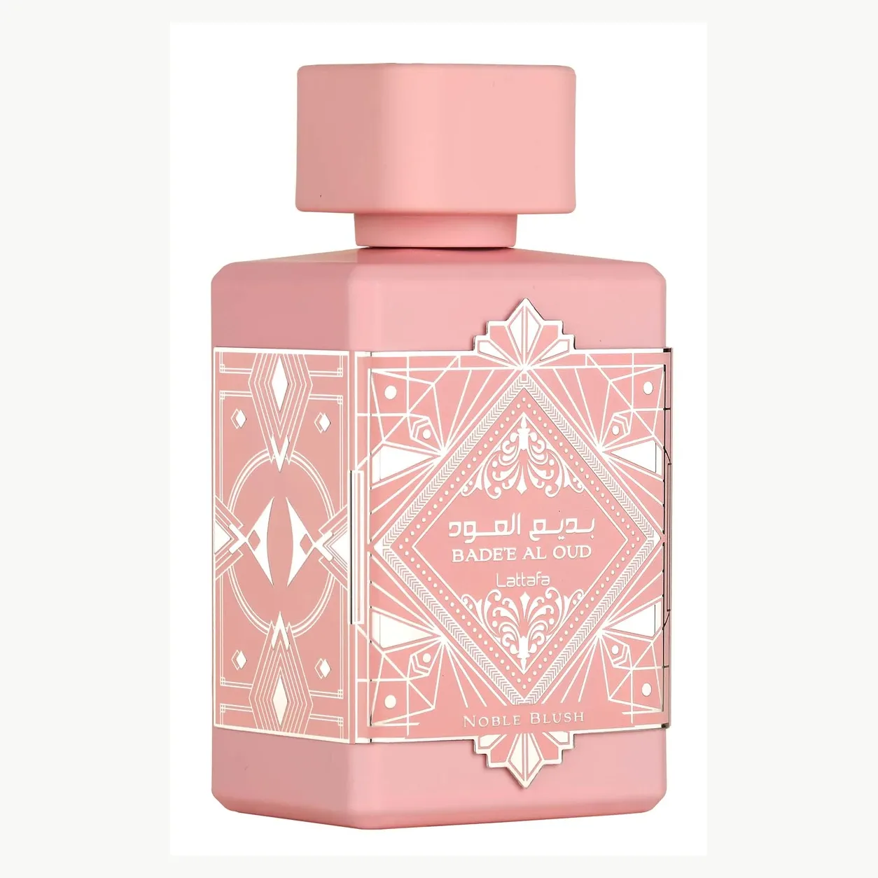 Lattafa Badee Al Oud Noble Blush styled photograph