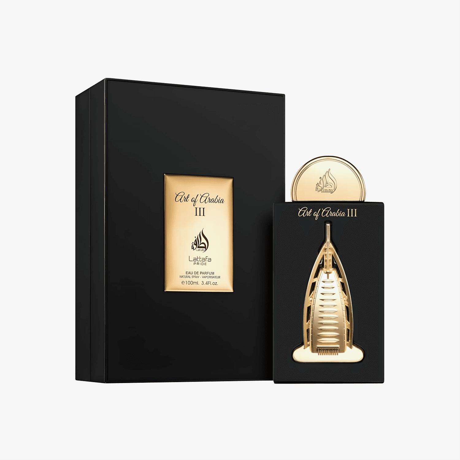 Lattafa Pride Art of Arabia III presentation box packaging