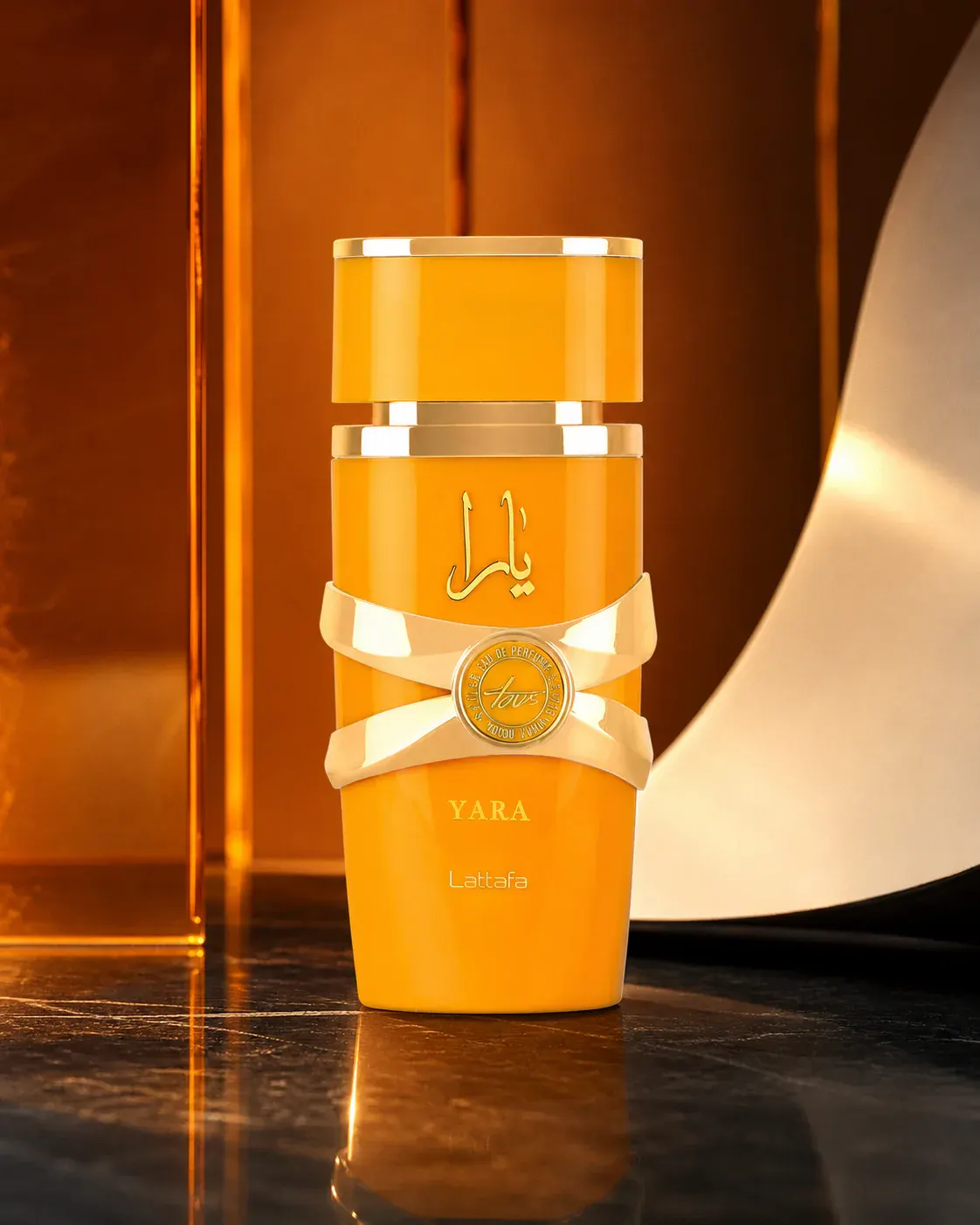 Yara Tous bottle in bright tropical sunlight